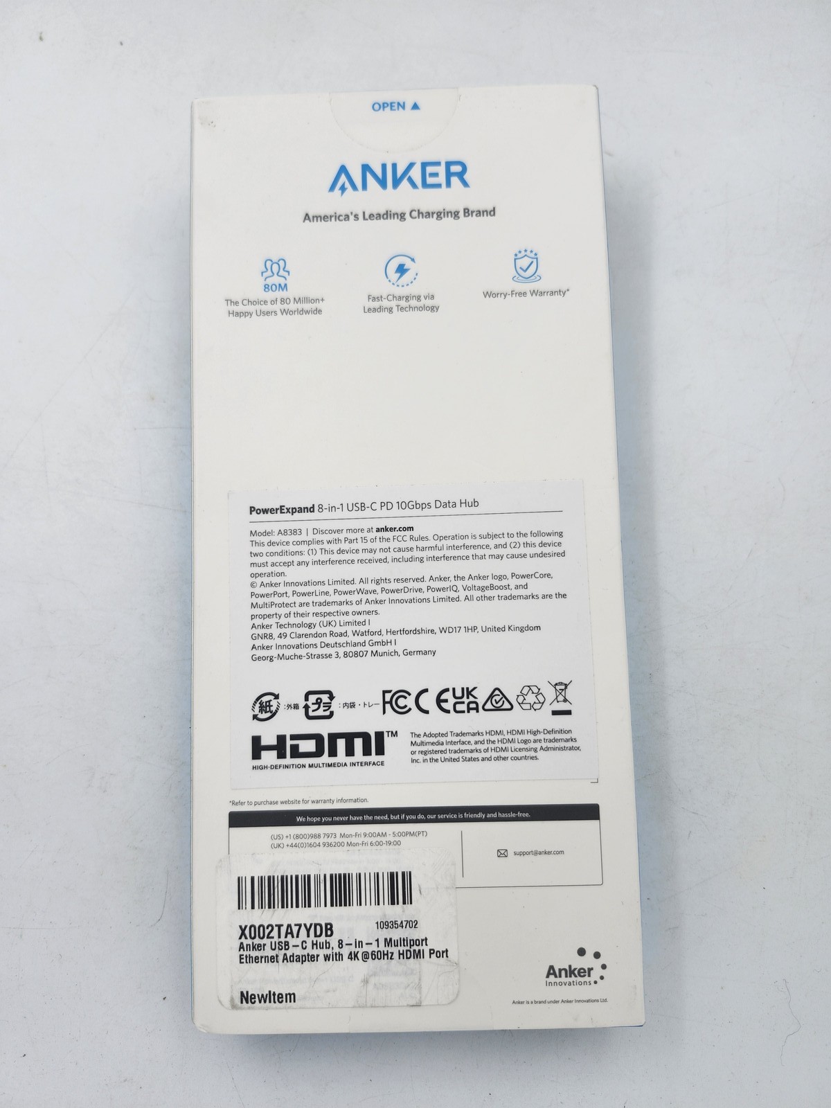 Anker PowerExpand 8-in-1 USB-C PD 10Gbps Data Hub A8383 4K HDMI Ethernet