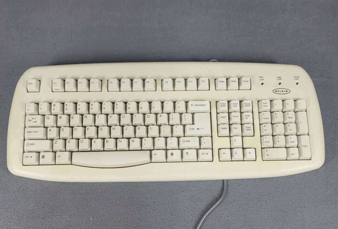 Belkin Enhanced Keyboard USB F8E885-white-USB - Vintage