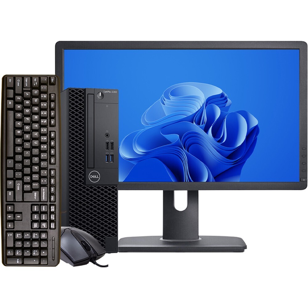 Dell Desktop Computer i5 16GB RAM 128GB SSD 20in LCD Windows 11 Pro Wi-Fi DVD/RW