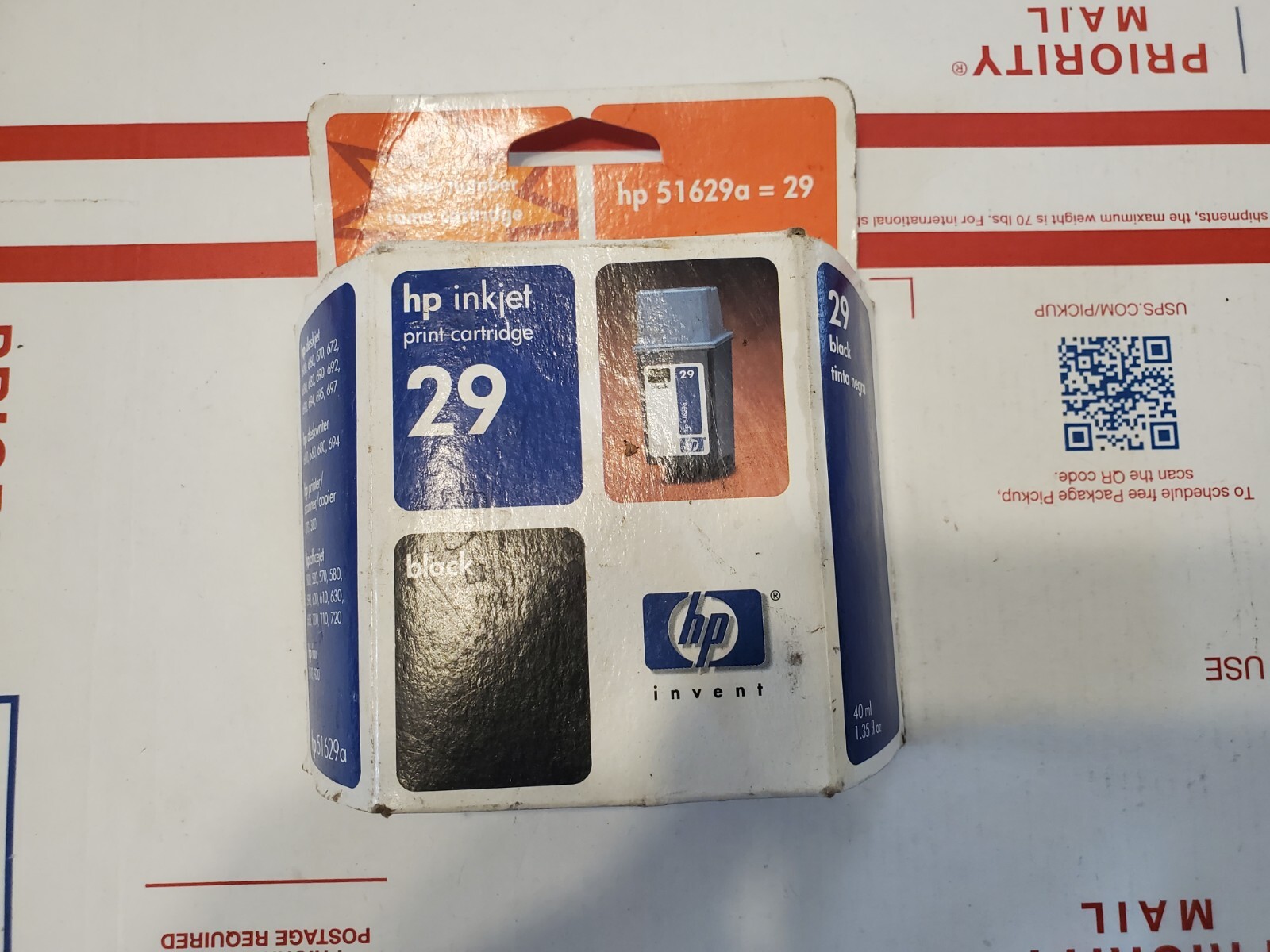 New Genuine HP 29 Black 1PK Ink Cartridge DeskJet 11/2004 hp 51629a 3L9