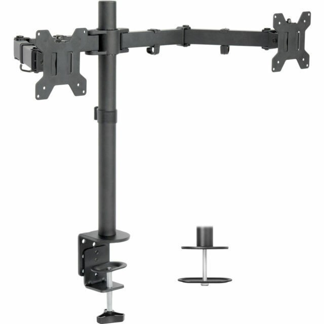 VIVO STAND-V002 Dual Monitor Arm - Black - New in Box- 13"-27", 22 lbs