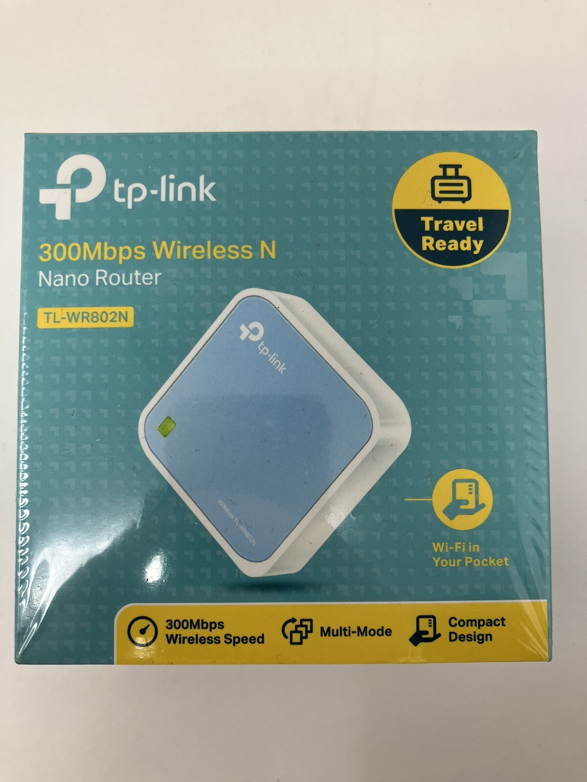New TP-Link TL-WR802N Ver:4.0 300Mbps Wireless Mini Travel Router
