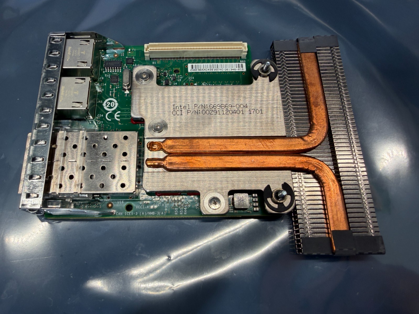 3x Dell C63DV Intel G69869-004 2x 10GbE SFP/ 2x 1GB RJ-45 Network Daughter Card