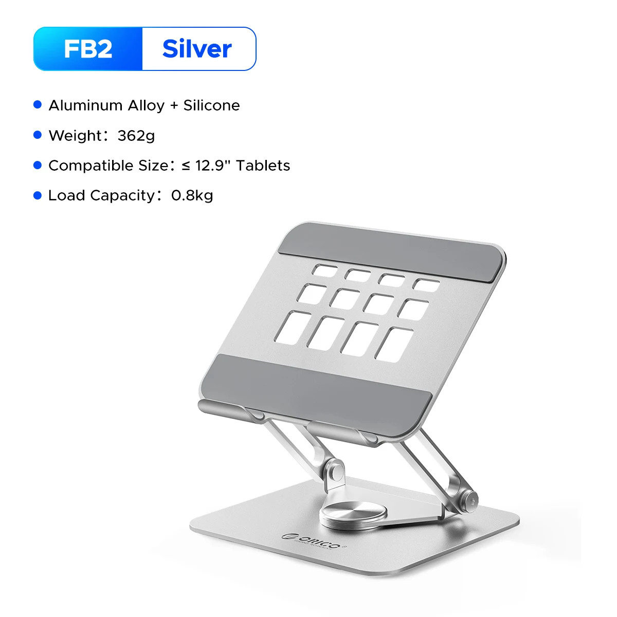 ORICO Foldable Laptop Stand Aluminum Alloy 360 Adjustable Notebook 12.9/17