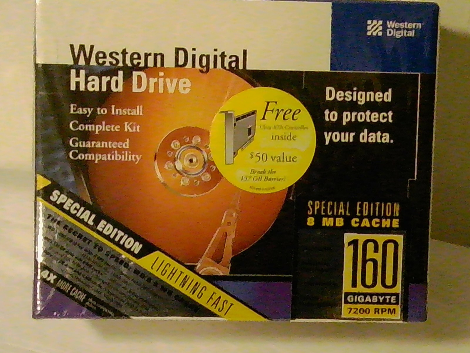 Western Digital Hard Drive 3.5" Enhanced EIDE 8MB 160GB 7200 RPM Special Edition