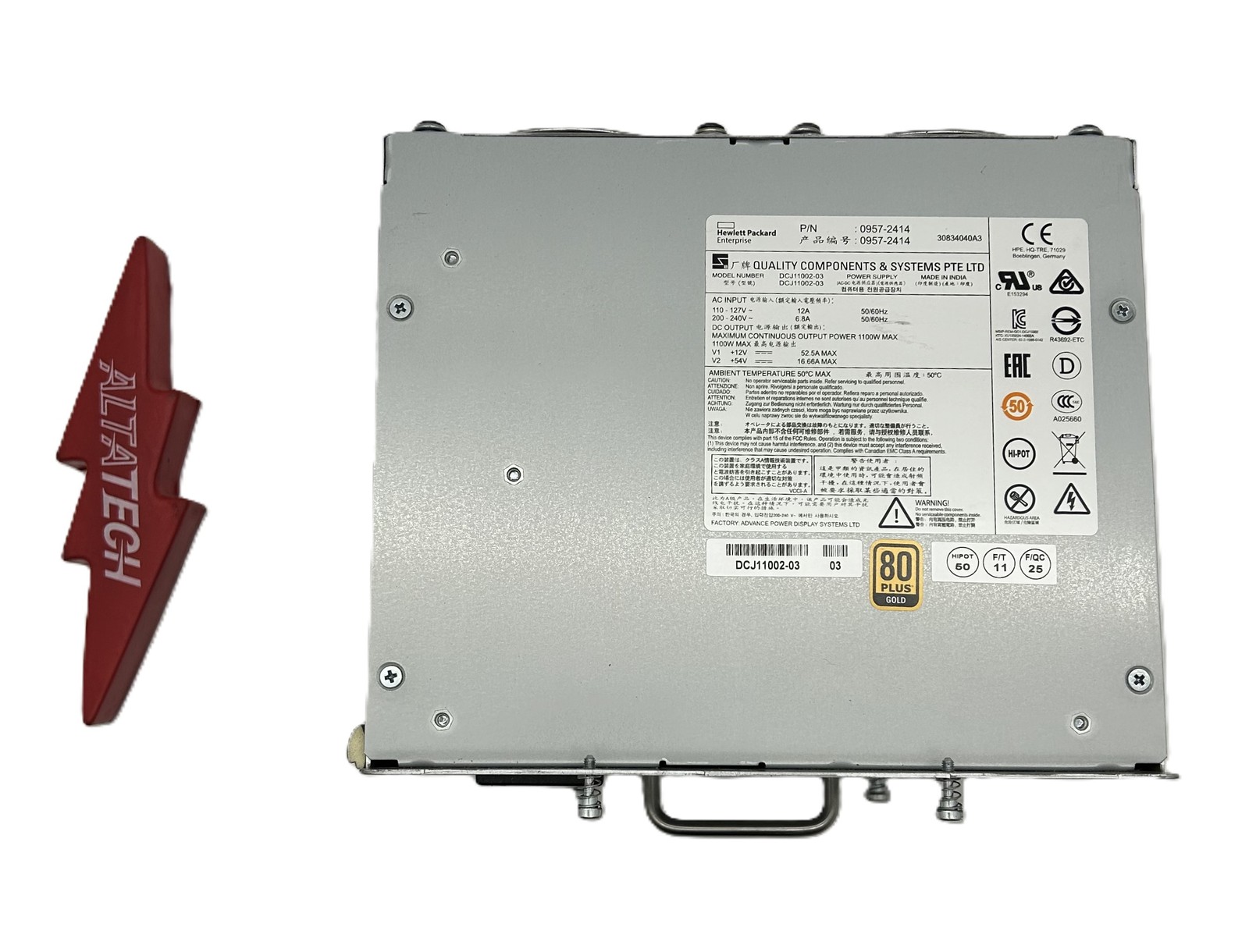 HP J9829A HP ARUBA 5400R 1100W POE+ ZL2 P.S.