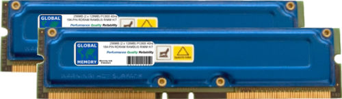 256MB (2 x 128MB) PC800 184-PIN RAMBUS RDRAM RIMM MEMORY KIT FOR DESKTOPS/PCs