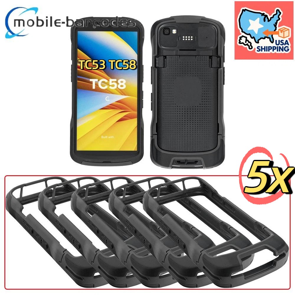 5PCS Protective Cover Replacement For Zebra TC53 TC58 Scanner SG-NGTC5EXO1-01