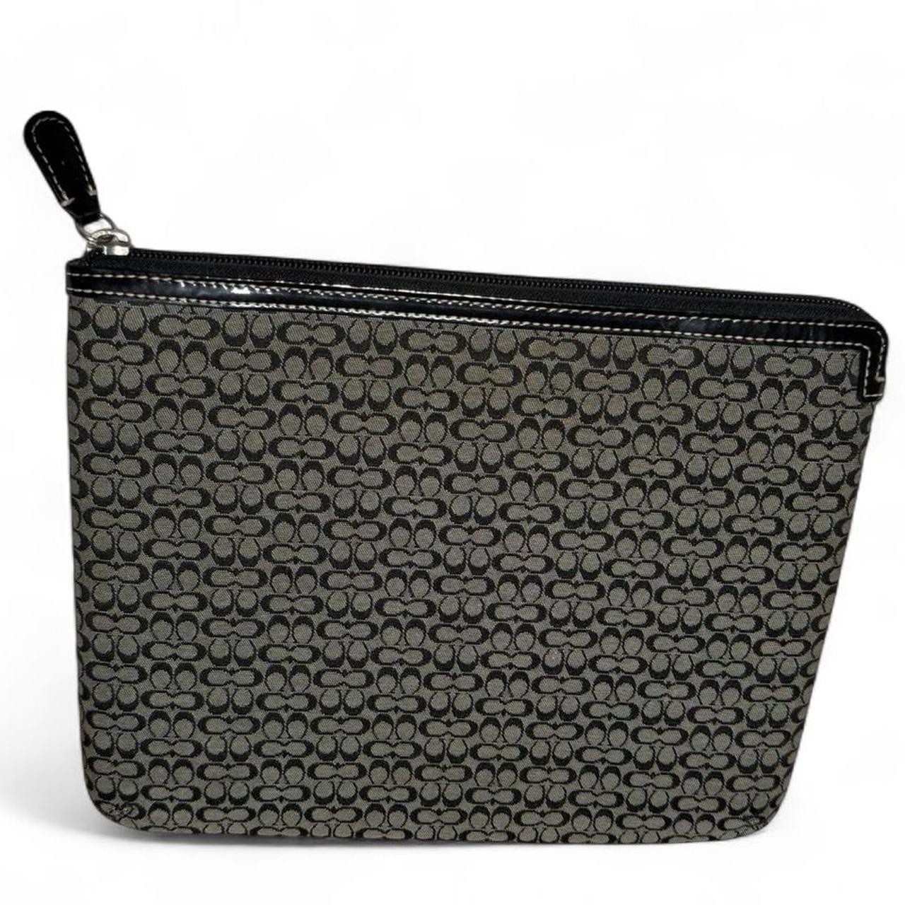 COACH MINI SIGNATURE TABLET CASE COVER Black, White, Grey Padded Leather Canvas