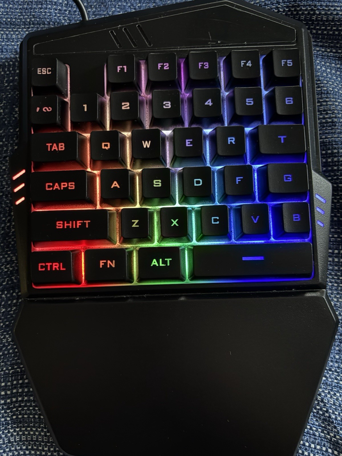 BUGHA ONE-HANDED LED GAMING KEYBOARD FOR PC MULTI LIGHT MODES 