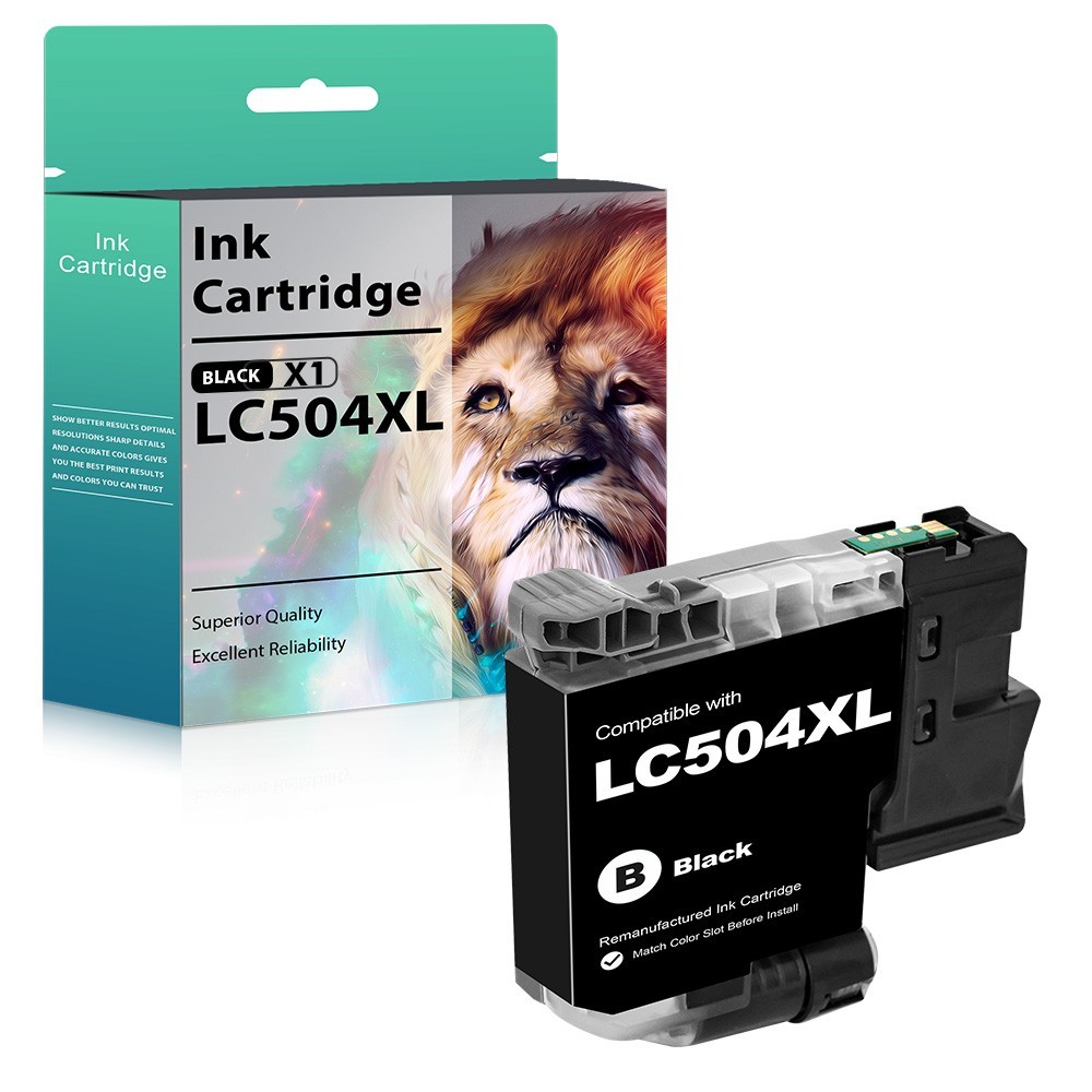 Compatible Black Color Ink Cartridges fits for Brother LC504XL MFC-J1365DW Lot