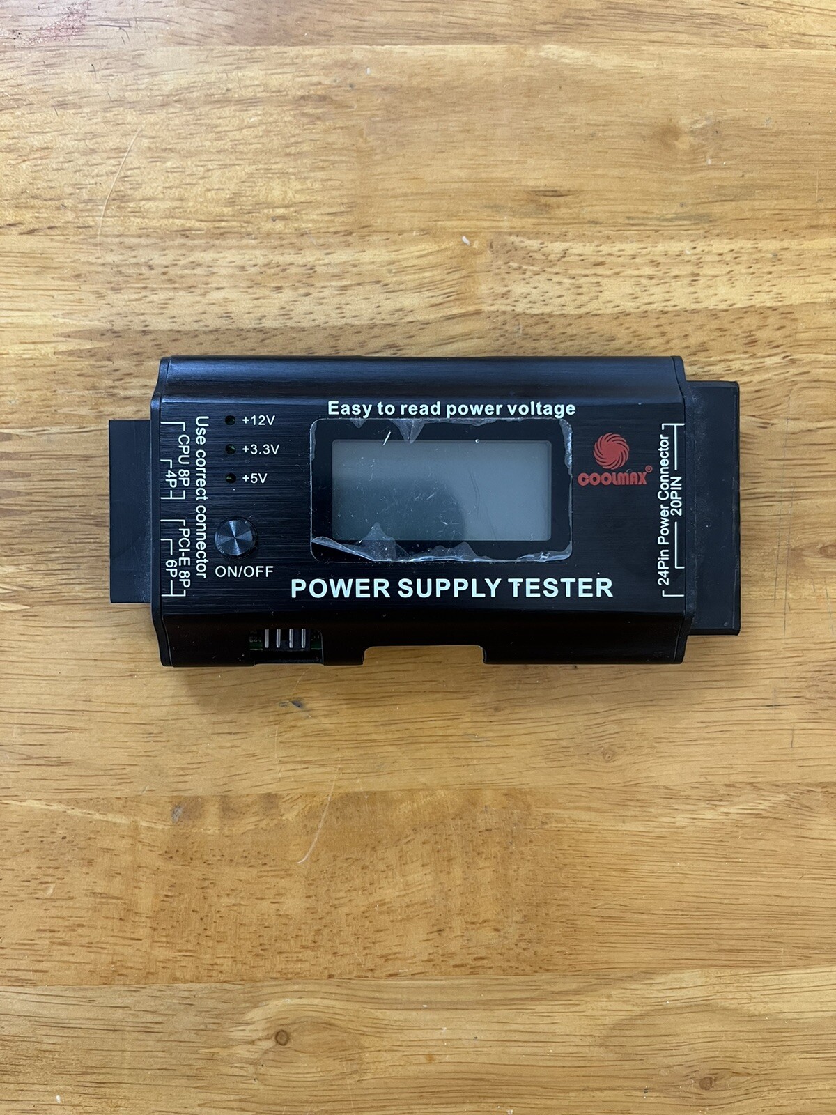 Coolmax LCD Power Supply Tester 24-Pin Model PS-224