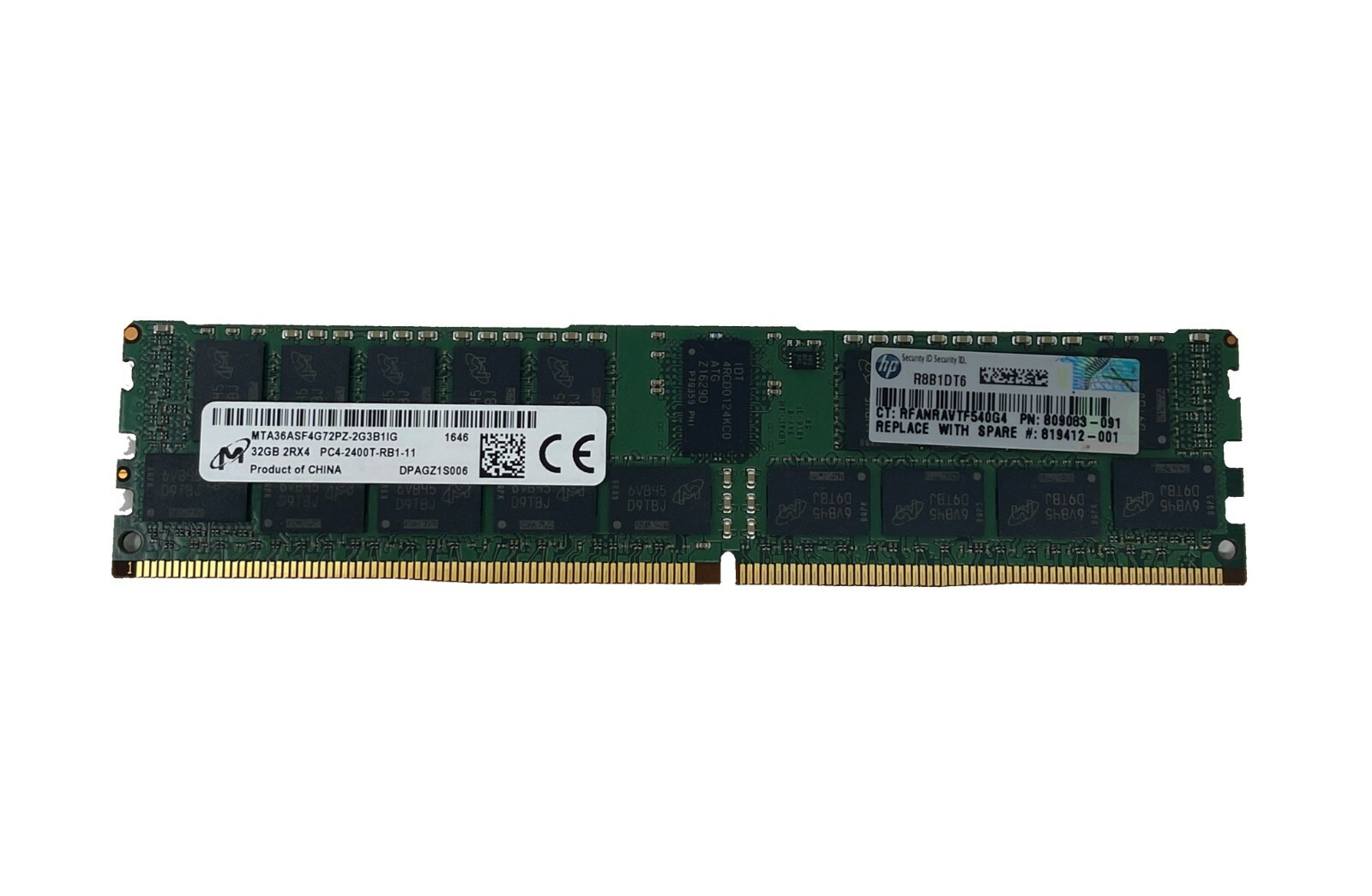 Lot2, HP 32GB 2Rx4 PC4-2400T DDR4 ECC RDIMM |Hynix Samsung Micron| SERVER Memory