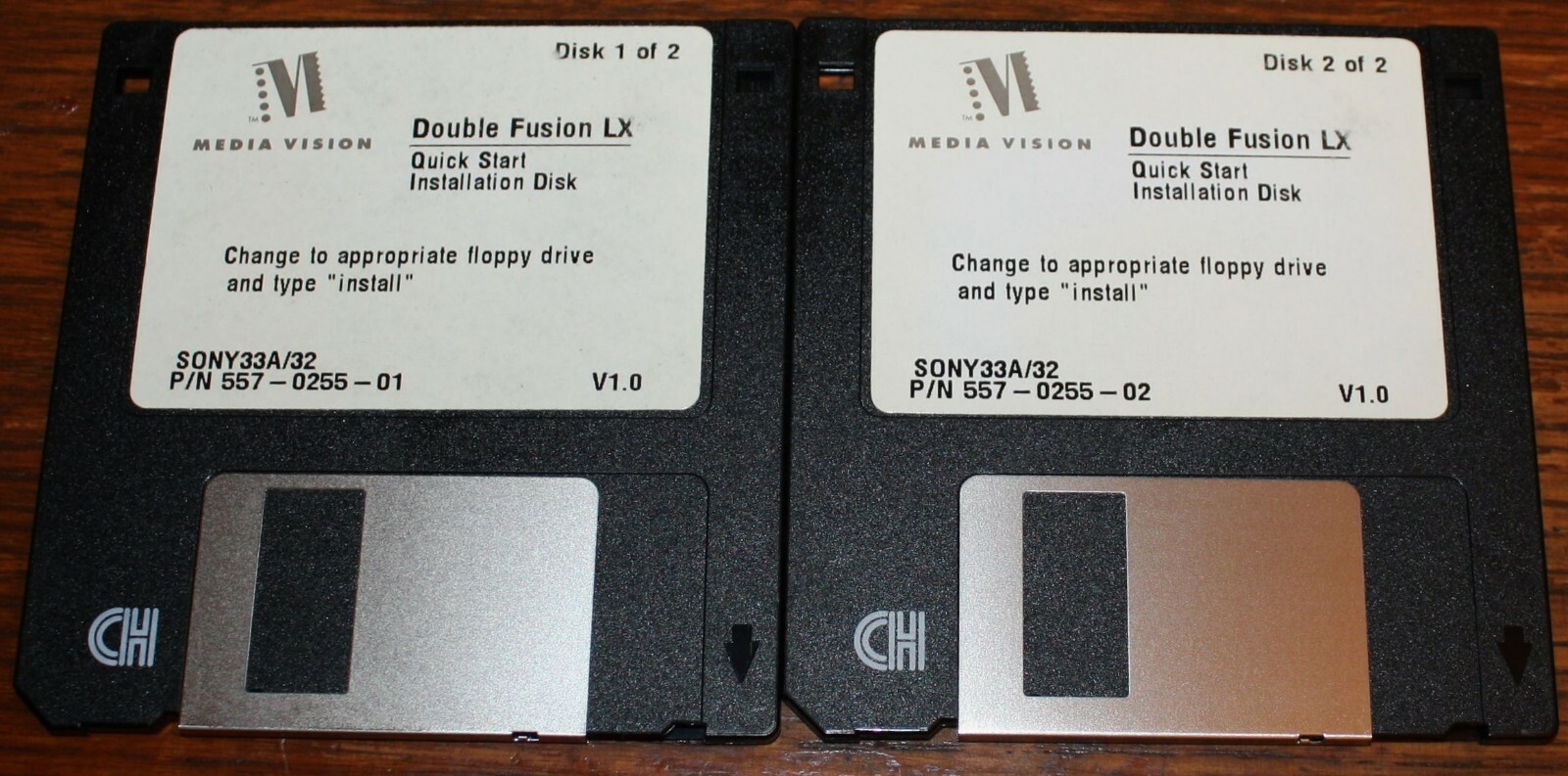 DOUBLE FUSION LX 1994 Media Vision PC MULTIMEDIA SOUNDCARD  2- 3.5" Version 1.0