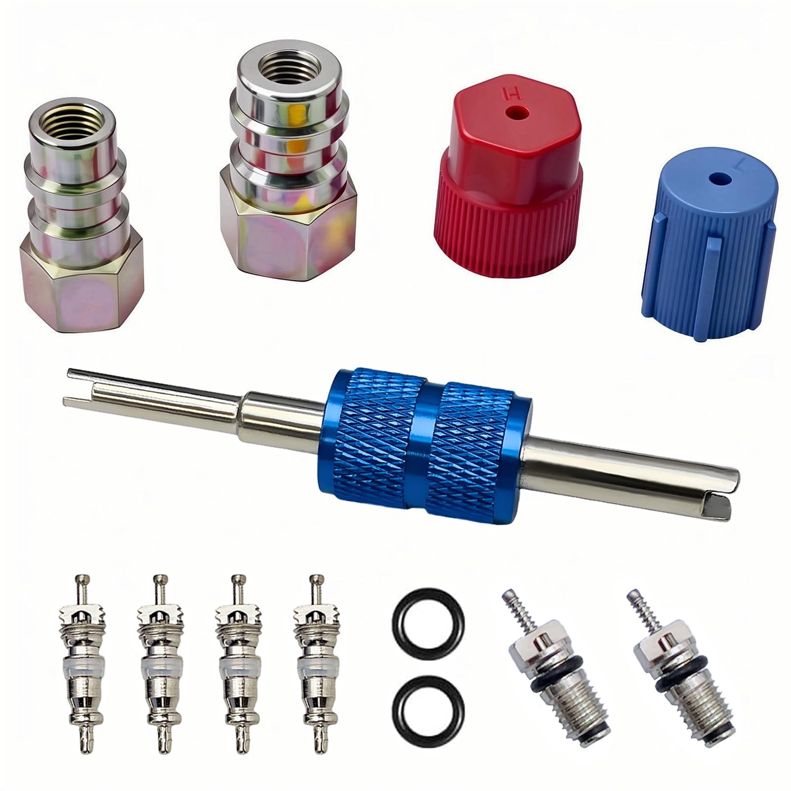 R12 to R134A AC Retrofit Fitting 7/16”-20 UNF, Conversion Adapter- A