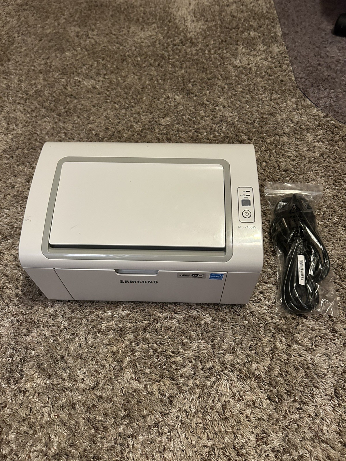 Samsung ML-2165W Wireless Monochrome Laser Printer Tested 2 power cords included