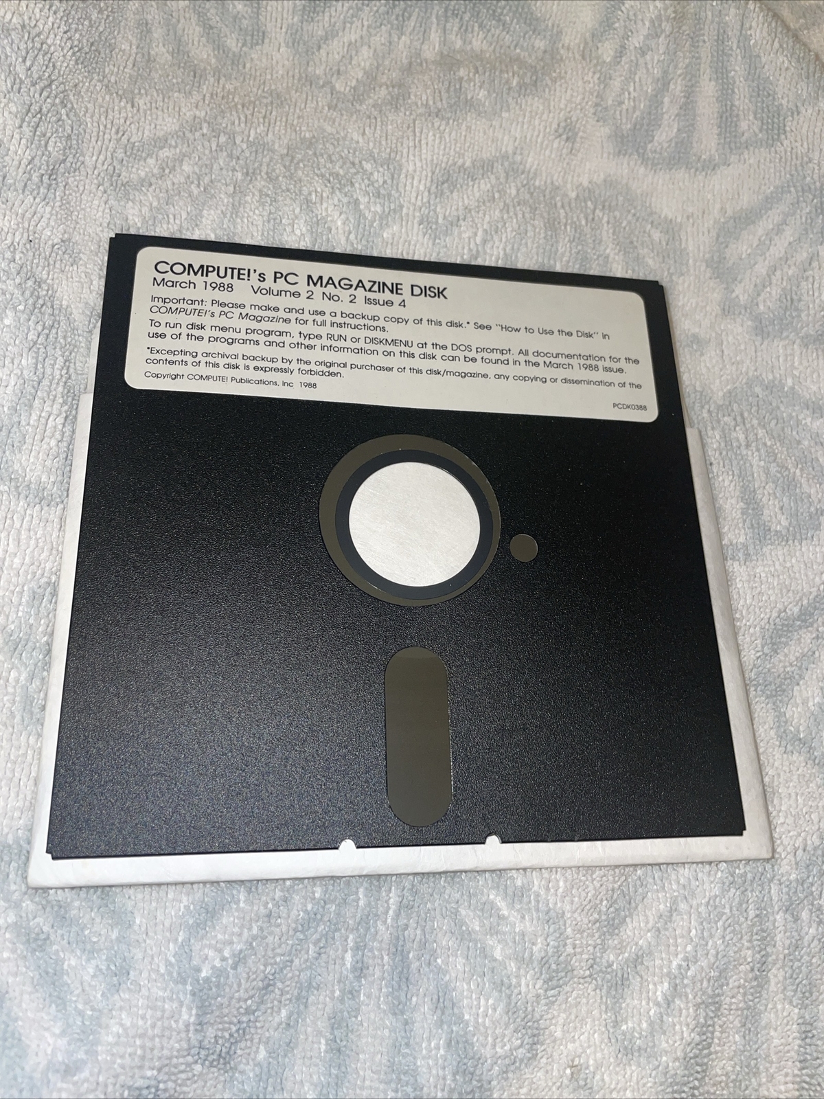 Compute's PC Magazine Floppy Disk- March 1988 RARE Issue 4 Vol. 2  No 2