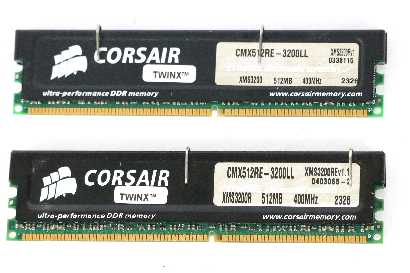 Corsair TWINX 1GB (2x512MB) DDR-400 PC-3200 XMS Low Latency Retro Gaming RAM