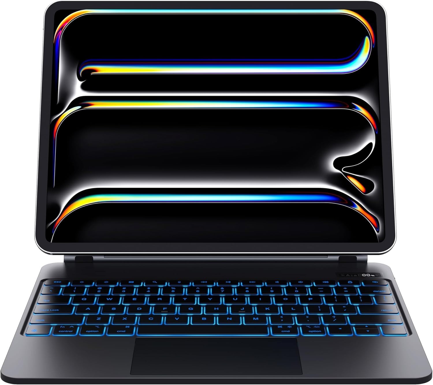 CHESONA iPad Pro 13 Case Keyboard Backlit Trackpad Floating Stand Black