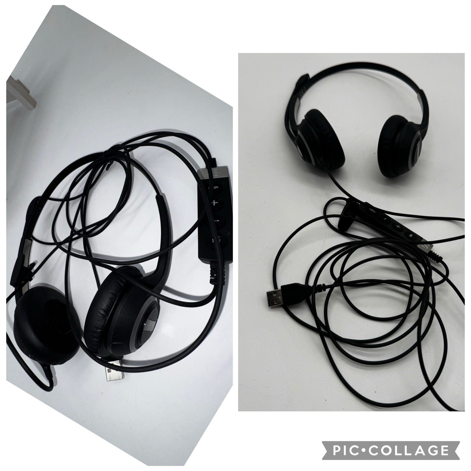 Lot Of 2 - Sennheiser Circle USB Headsets Wired With Microphone- Works