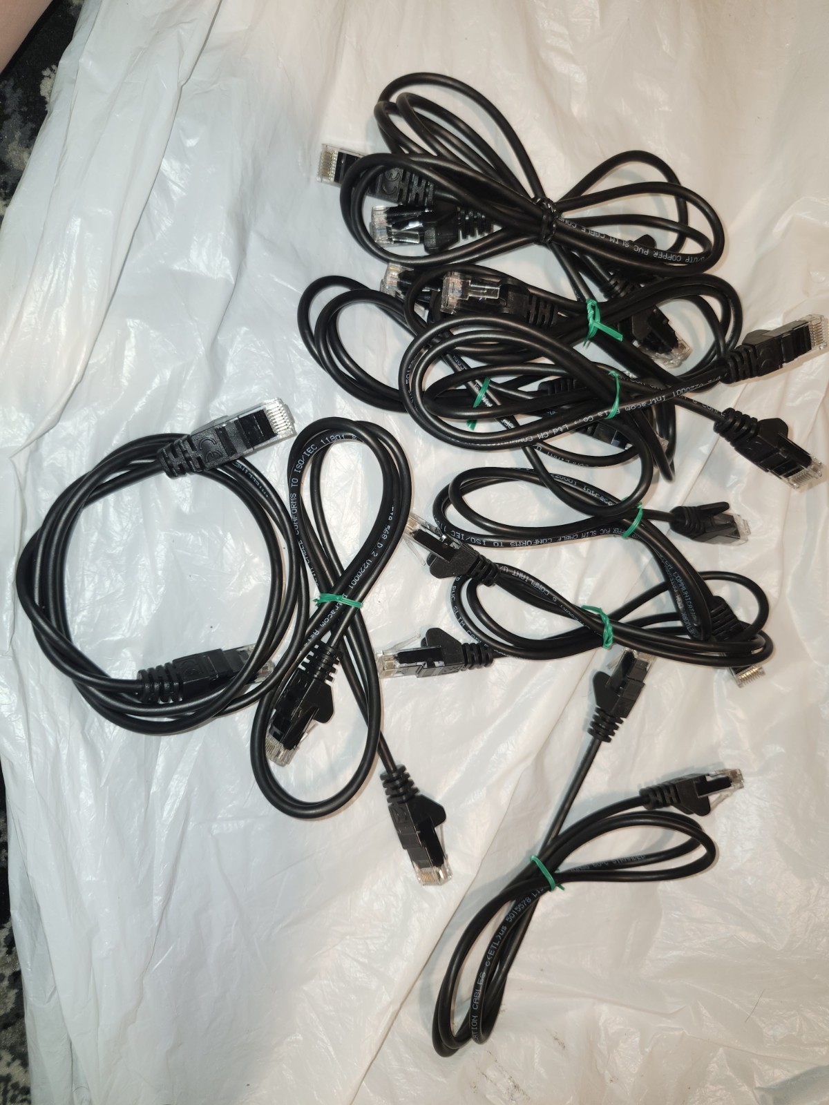 Intellinet Cat6 Patch Slim Cable 3Ft Black 5015578 Lot Of 10 Cables