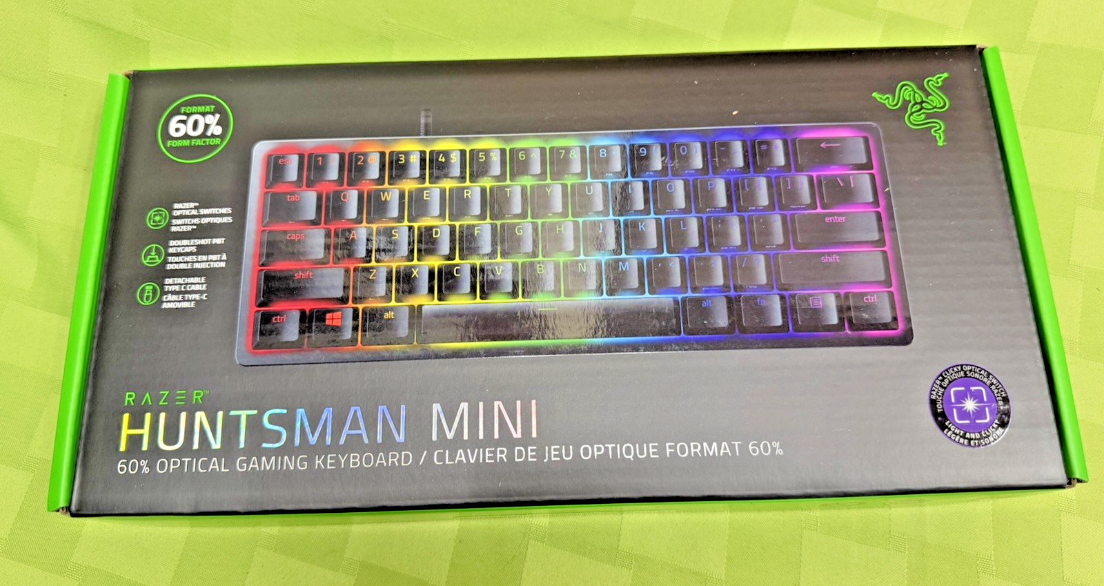 Razer Huntsman Mini 60 TKL Gaming Keyboard  Black RZ03-03390500-R3U1  NEW SEALED