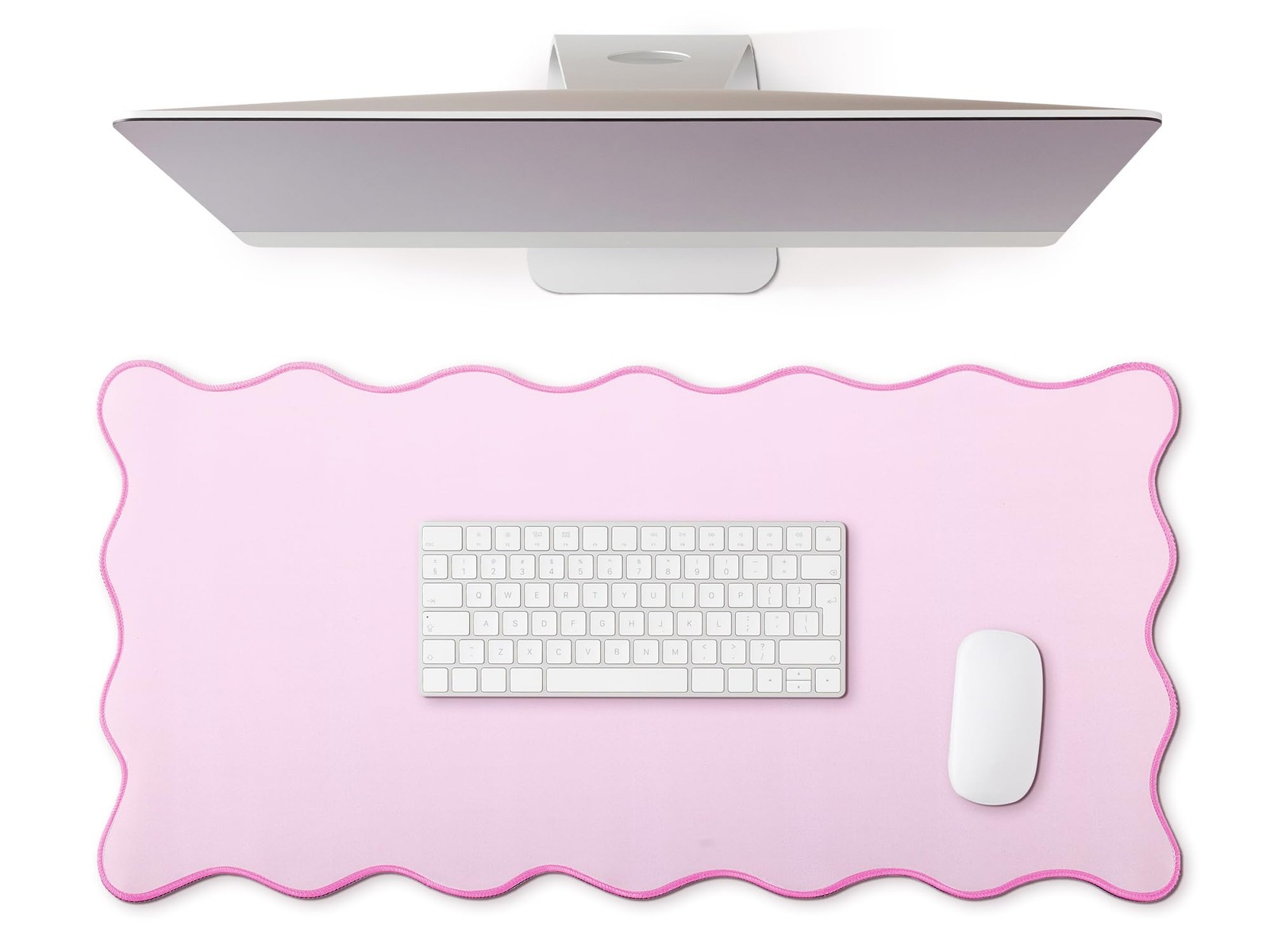 Scalloped Desk Mat Large Desk Pad Cute Coquette Table Mat Back to School Prep...