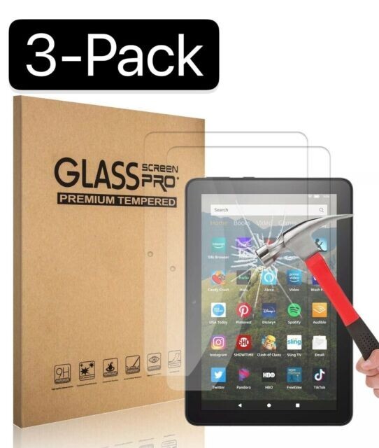 3Pack  Tempered Glass Screen Protector For Amazon Fire HD 10 Tablet 2023/2021