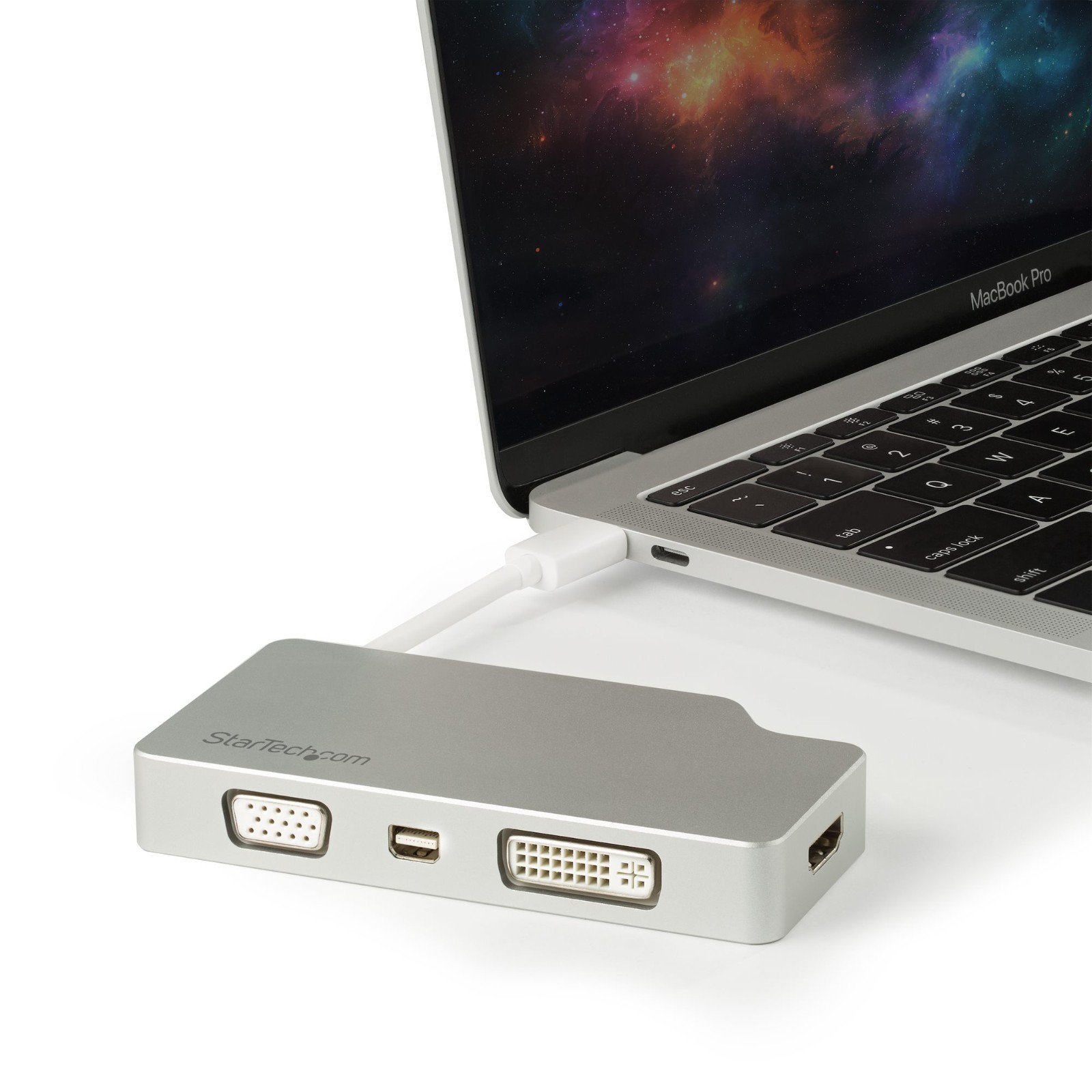 StarTech CDPVGDVHDMDP USB-C to HDMI/VGA/mDP Multi-Port Video Adapter Gray (N6B*)