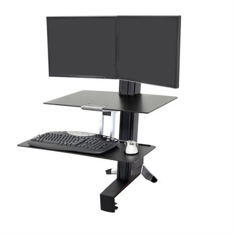 Ergotron 33-349-200 — WorkFit-S Dual Monitor Sit-Stand Workstation