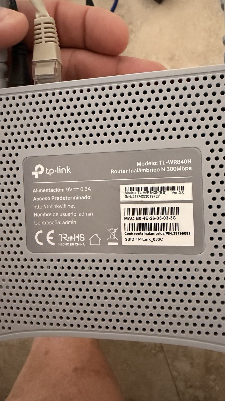 TP-LINK TL-WR840N N300 Wireless Router 300Mbps 4-Port Ethernet White