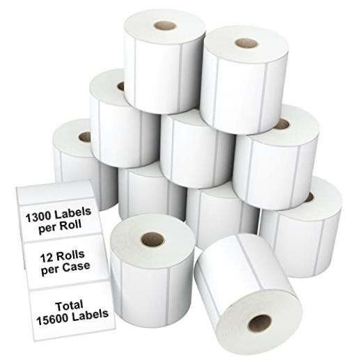 3-Proof 2"x1" Direct Thermal Barcode Labels Rolls for Zebra 2"x1"-15600 Labels