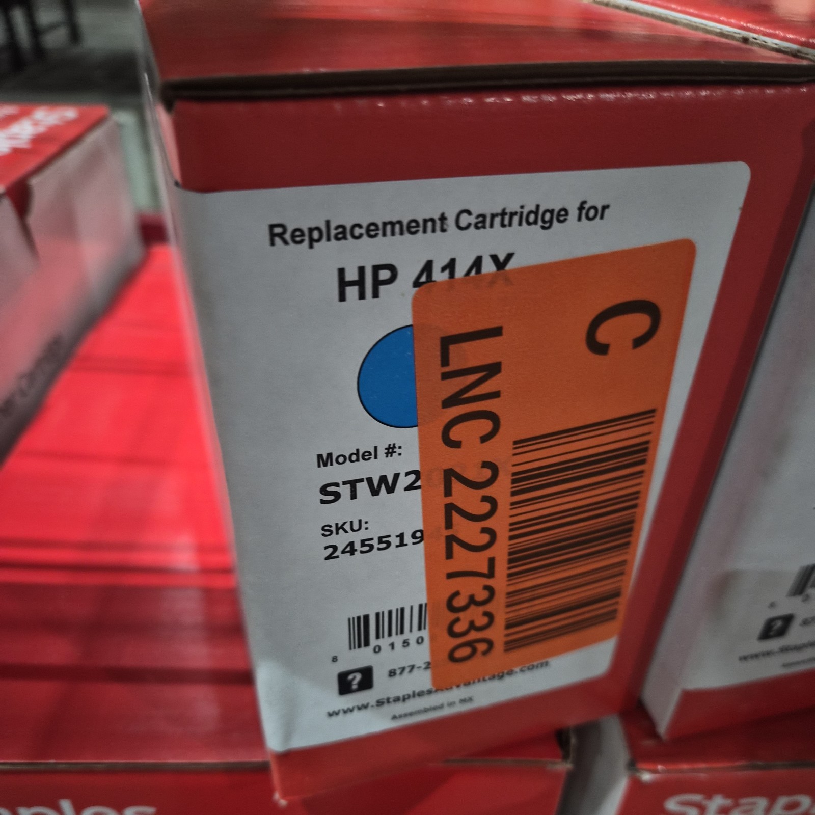 Staples Toner Cartridge Replacement For HP 414X Cyan Model STW 2021X