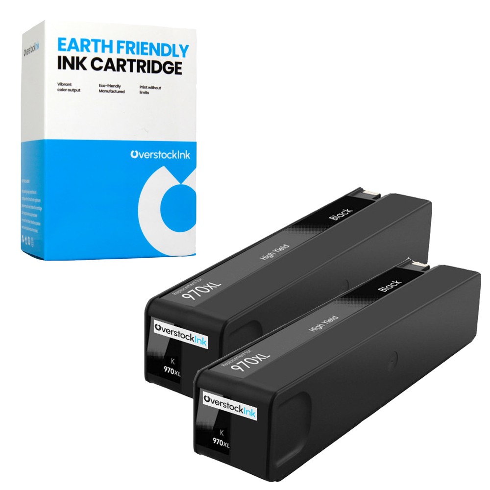 OSI 2PK Compatible 970XL Black Ink Cartridges for HP OfficeJet Pro X451dn X451dw