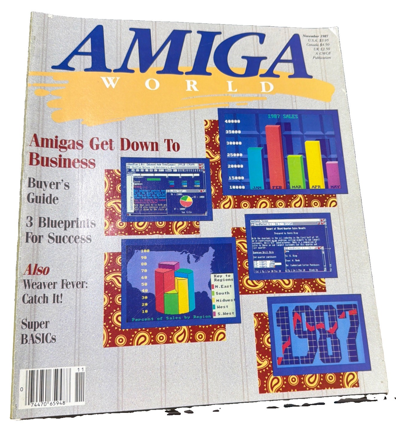 Vintage Amiga World Magazine November 1987 Issue Vol 3 No 11 Retro Tech