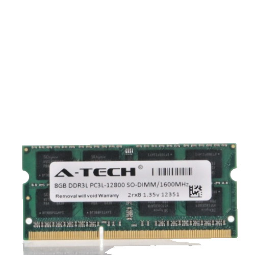A-Tech 8GB 2Rx8 DDR3L 1600MHz PC3L-12800 SODIMM Laptop RAM 