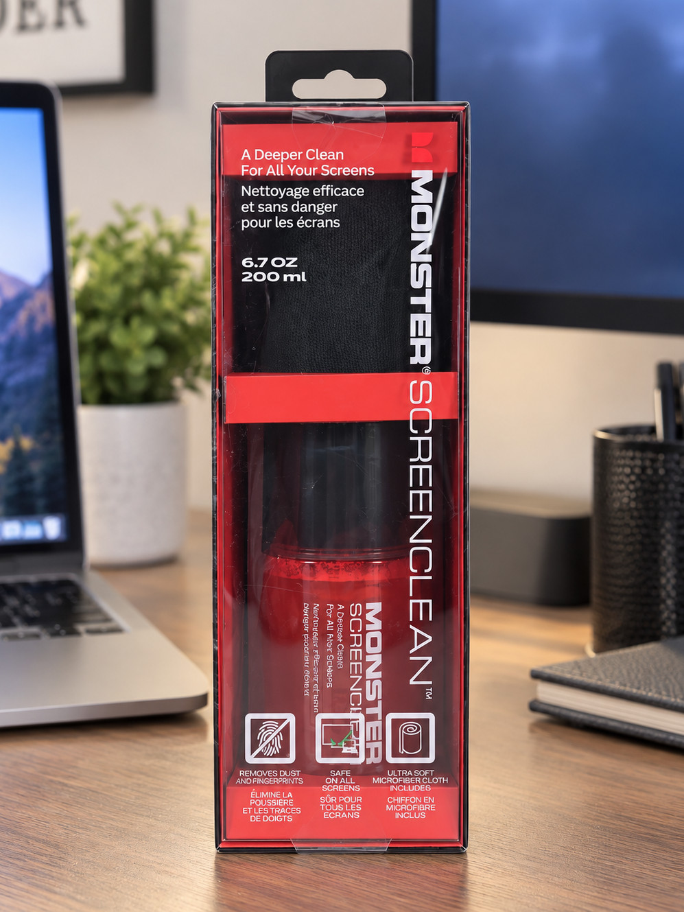 Monster Electronic Device Screen Cleaner Kit 6.7 oz Spray - NEW