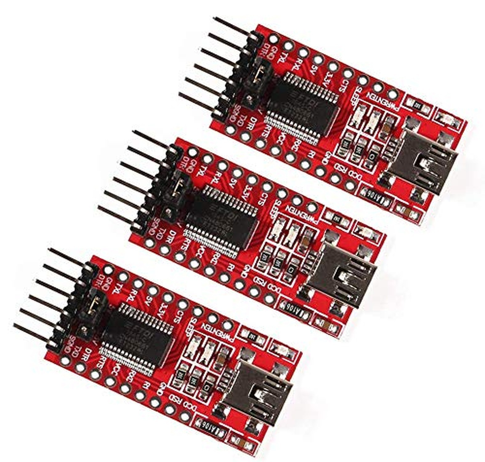 3PCS FT232RL Mini USB to TTL FTDI Adapter Module, 3.3V 5.5V FT232R Breakout F...