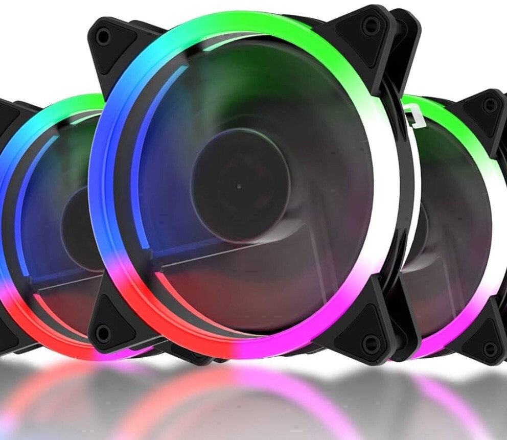uphere Computer Case Fan 120mm LED Silent Fan for Computer Cases, CPU...