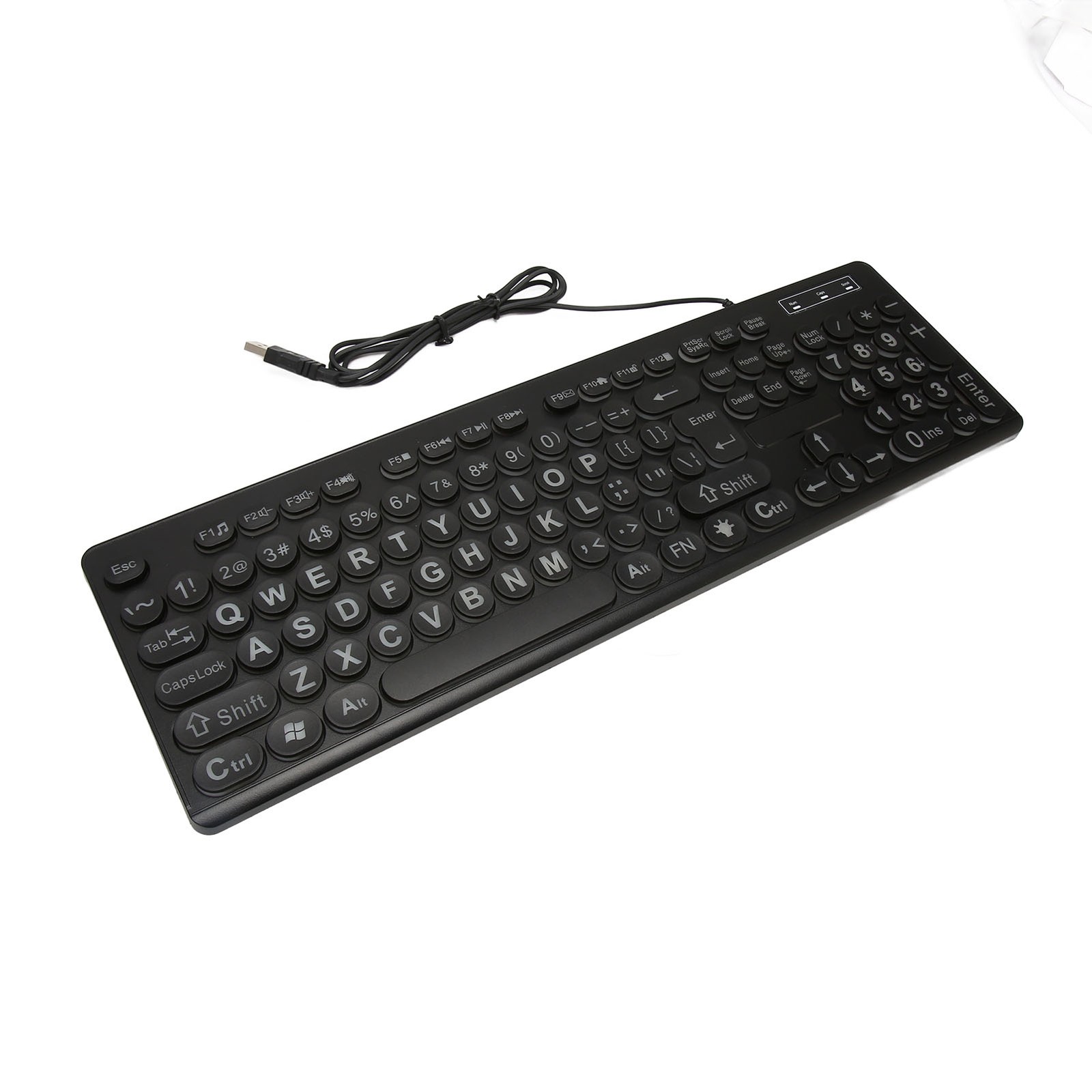 104 Key Wired Keyboard Backlit Large Print Keyboard Business Standard Keyboa NEW