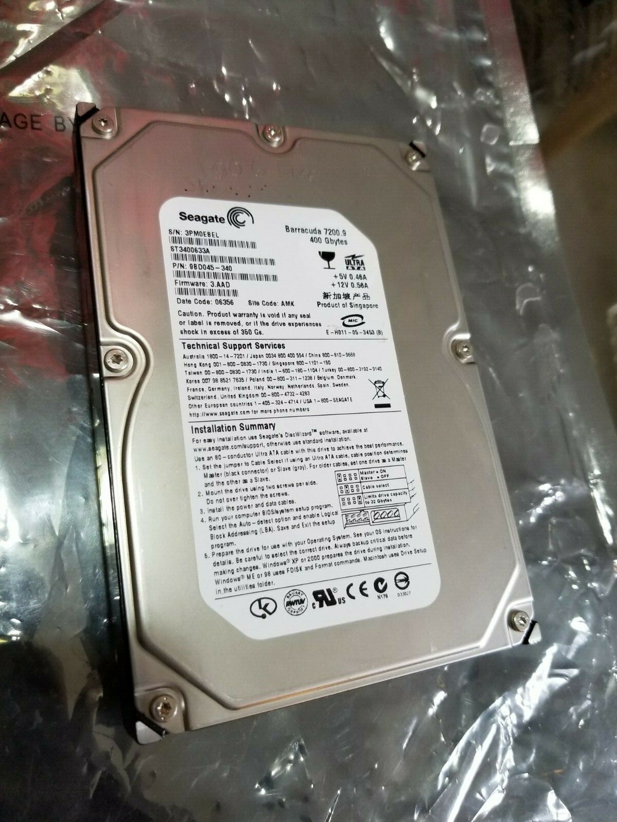 Seagate 400GB ST3400633A 9BD045-340 IDE PATA 3.5" Hard Drive HDD NOT SATA