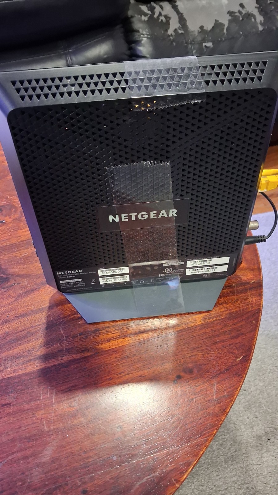 NETGEAR Nighthawk Dual Band AC1900 Cable Modem Router - Black (C6900-100NAS)