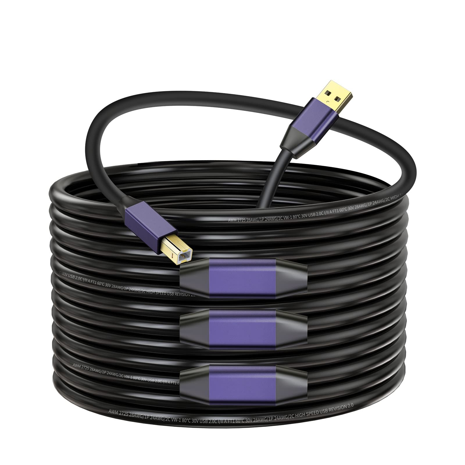 Active USB 2.0 Printer Cable 75ft - 75FT,