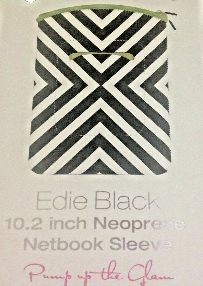 THE MACBETH COLLECTION EDIE BLACK iPAD CASE 11 X 8 10.2" SCREEN NEOPRENE NWT