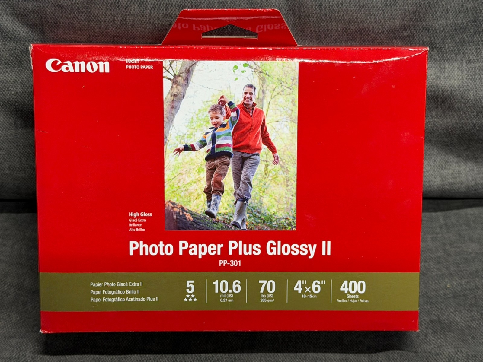 Canon 1432C007 4 x 6 inch Plus Glossy II Photo Paper - 400 Sheets - NIB