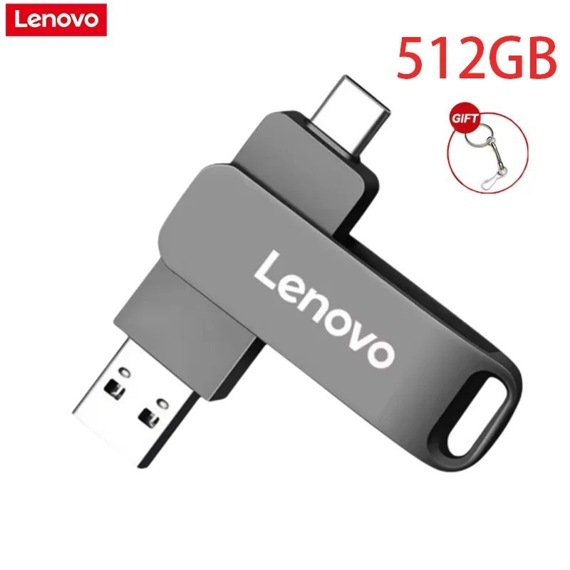 Lenovo USB 3.2 Type C Flash Drive 1TB 512GB Metal High Speed Memory Stick