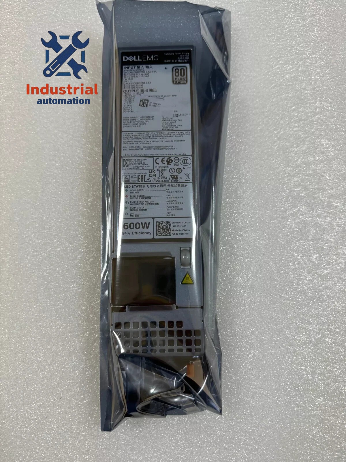 1 Pcs New Dell 03THTT R450 R650 R750 600W For L600E-S1 Y20HJ 0Y20HJ 3THTT 03THTT