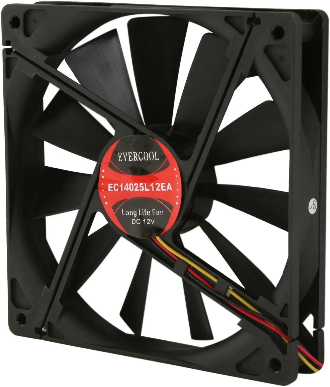 Evercool 140mm x 25mm 12V EC1425L12EA Computer Case 3-Pin / 4-Pin Molex Fan