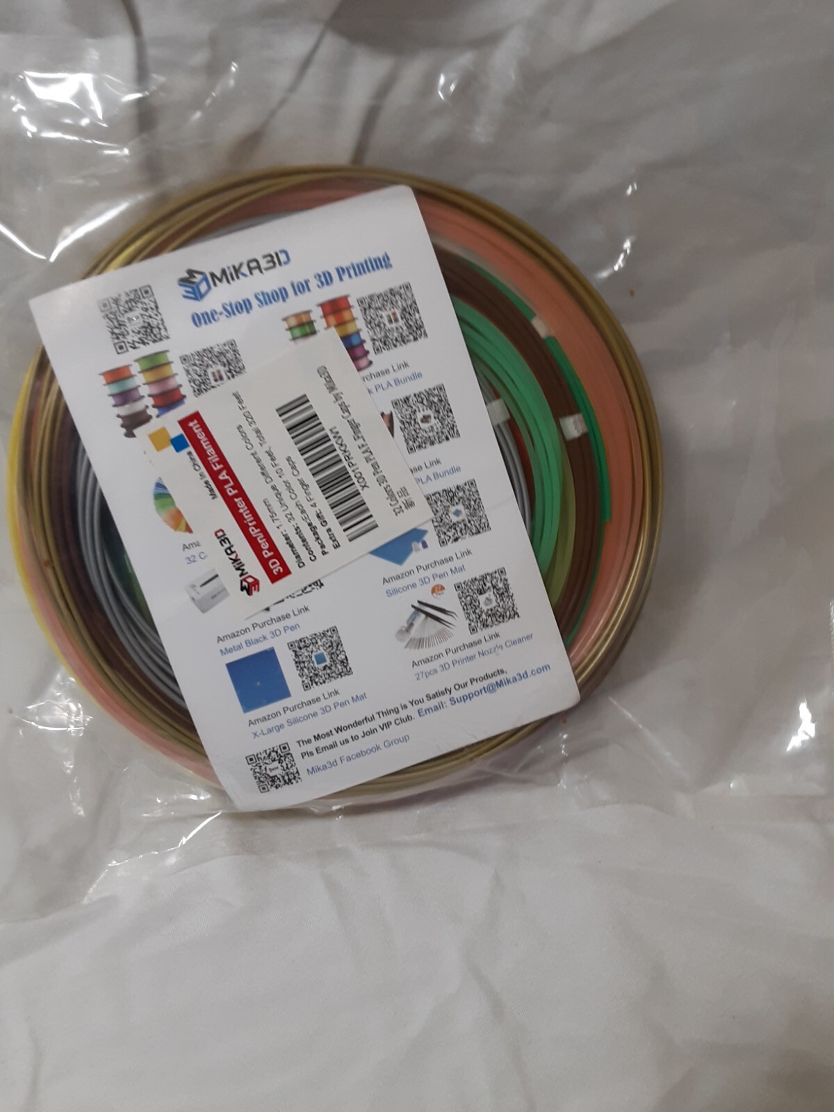 3D Printer Pen 1.75mm Mika3D ABS Printer,Filament multicolored New (for 3d pens)