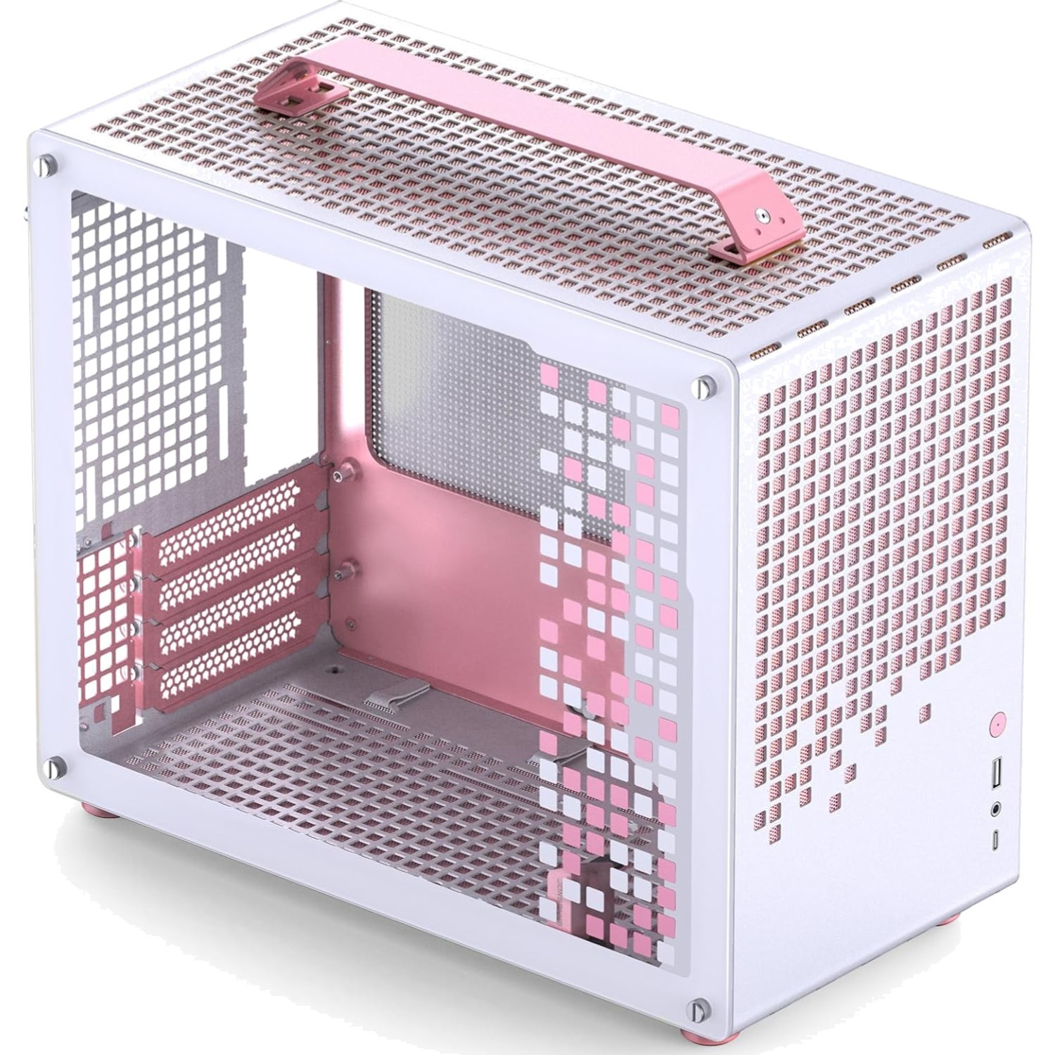 Micro-ATX Mini Tower PC Case with Detachable Handle and Magnetic Dust Filter